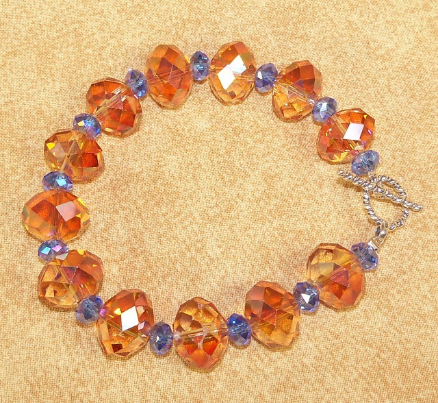 Copper and Sapphire Bracelet